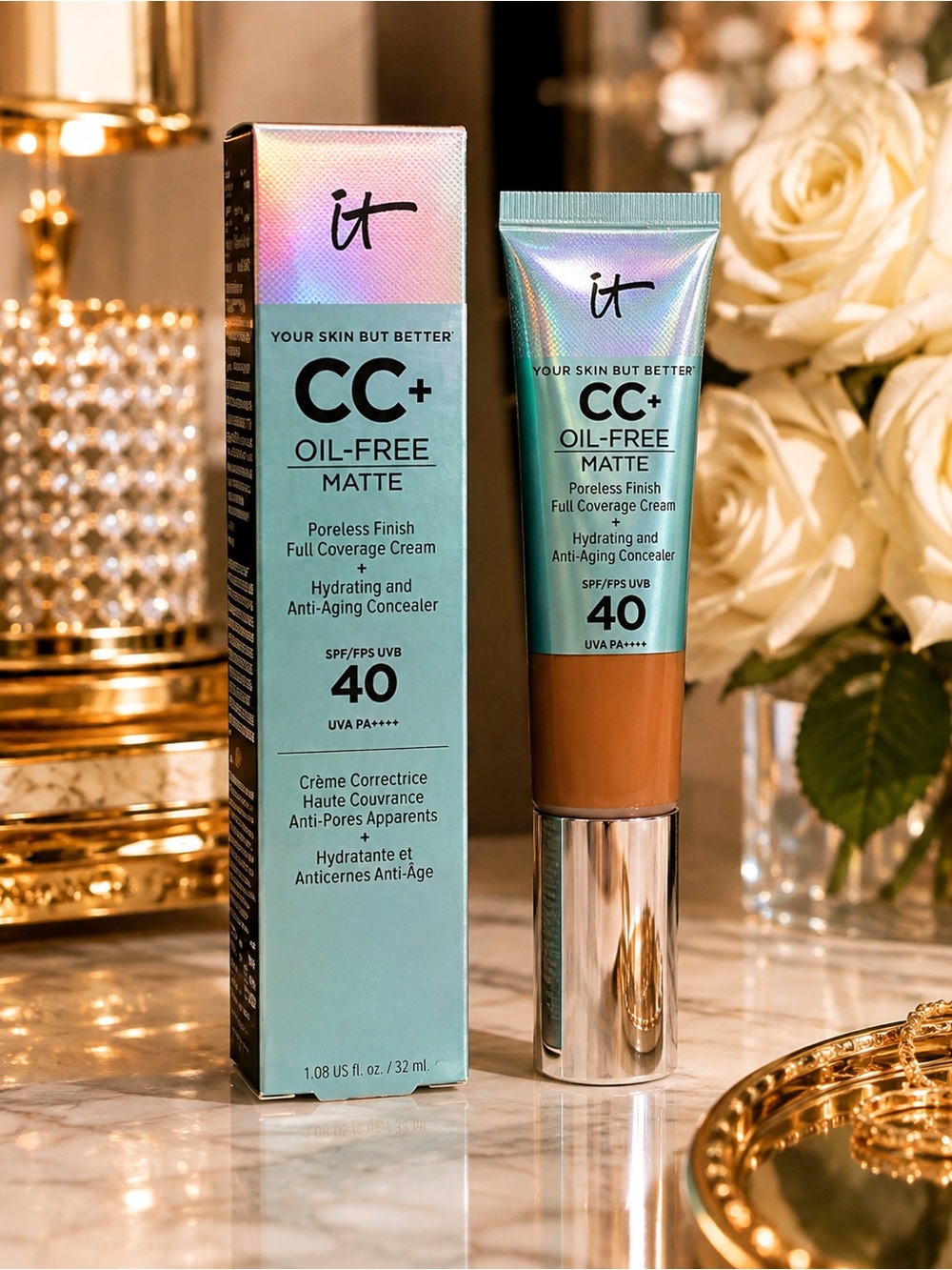 IT Cosmetics CC+ Oil-Free Matte Full Coverage Foundation SPF 40